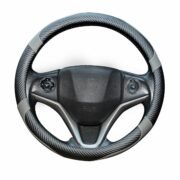 BLACKBIRD Faux Leather Steering Cover – Grey, 38cm