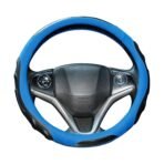 BLACKBIRD Anti Slip Car Steering Wheel Cover - Blue Sporty Grip (O-Type, 38cm / 15 inch)