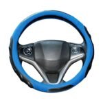 BLACKBIRD Anti Slip Car Steering Wheel Cover - Blue Sporty Grip (O-Type, 38cm / 15 inch)
