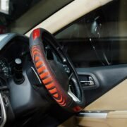 BLACKBIRD Anti-Slip Steering Wheel Cover – Red & Black, 38cm - Image 5