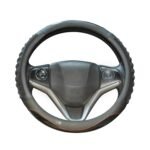BLACKBIRD Anti Slip Car Steering Wheel Cover - Black Sporty Grip (O-Type, 38cm / 15 inch)