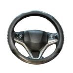 BLACKBIRD Anti Slip Car Steering Wheel Cover - Dark Grey Sporty Grip (O-Type, 38cm / 15 inch)