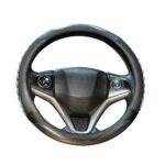 BLACKBIRD Anti Slip Car Steering Wheel Cover - Dark Grey Sporty Grip (O-Type, 38cm / 15 inch)