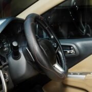 BLACKBIRD Faux Leather Steering Cover – Black, 38cm - Image 2