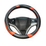 BLACKBIRD Faux Leather Steering Cover – Orange, 38cm