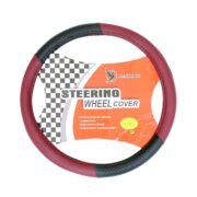 BLACKBIRD Faux Leather Steering Cover – Maroon, 36cm - Image 7