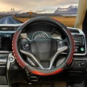 BLACKBIRD Anti-Slip Steering Wheel Cover – Red & Black, 38cm - Image 2