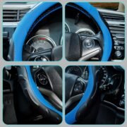 BLACKBIRD Anti-Slip Steering Wheel Cover – Blue, 38cm - Image 4