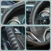 BLACKBIRD Anti-Slip Steering Wheel Cover – Black, 38cm - Image 3
