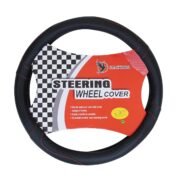 BLACKBIRD Faux Leather Steering Cover – Black, 38cm - Image 8