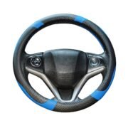 BLACKBIRD Faux Leather Steering Cover – Blue, 36cm