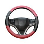 BLACKBIRD Faux Leather Steering Wheel Cover - Anti Skid Grip (Maroon, 38cm / 15 inch)