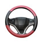 BLACKBIRD Faux Leather Car Steering Wheel Cover Anti Skid Non Slip Steering Wheel Grip Covers for Universal All Cars (Maroon) (Medium O-Type, 38cm / 15 inch)