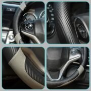 BLACKBIRD Faux Leather Steering Cover – Grey, 38cm - Image 3