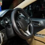 BLACKBIRD Faux Leather Car Steering Wheel Cover Universal All Cars (Black) (Medium O-Type, 38cm / 15 inch) - Image 5