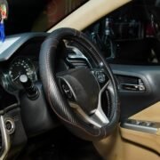 BLACKBIRD Faux Leather Steering Cover – Black, 38cm - Image 5