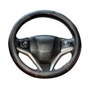 BLACKBIRD Faux Leather Steering Cover – Black, 38cm