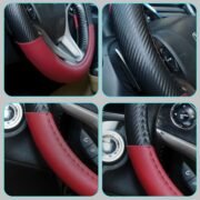 BLACKBIRD Faux Leather Steering Cover – Maroon, 36cm - Image 3
