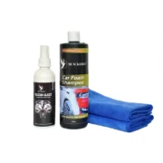 BLACKBIRD CAR Exterior Car Kit of 4 - Complete Wash & Shine Set with Foam Shampoo