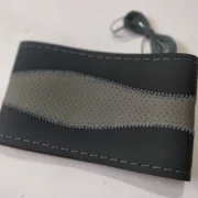BLACKBIRD Faux Leather Stitchable Steering Cover BLACK + GREY - Image 5