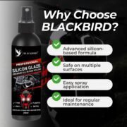 BLACKBIRD Silicon Glaze Car Polish Spray 200ml – High Gloss Dashboard & Tyre Shine - Image 3