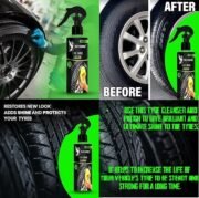 BLACKBIRD Tyre Shine Liquid 250ml - Professional Grade Tire Dressing & Protectant | Deep Black Gloss for Cars & Bikes - Image 4