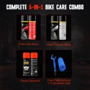 BLACKBIRD Bike Care Kit - Complete Maintenance Set with Chain Lube, Chain Cleaner, De-Rust Spray, Cleaning Brush & Microfiber Cloth - Image 6